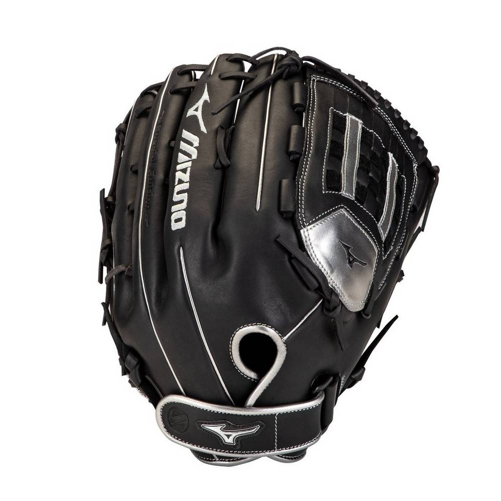 Mizuno Men's MVP Prime SE Slowpitch Softball Glove 14" Black/Silver (312857-LBJ)